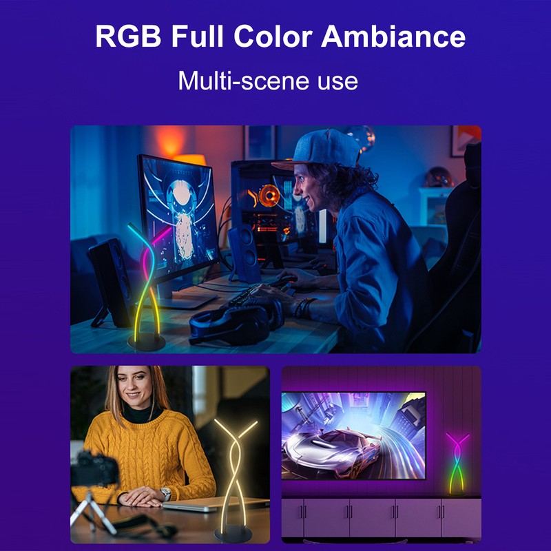 Smart Bedroom Bedside Lamp Tabletop Desk Lamp with APP and