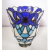 Tiffany glass lampshade, blue and white glass lampshade, baroque series