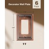 TREEWELL 6-Pack Decorator Outlet Cover Plate, Decorative Switch Plates and