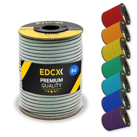 EdcX 4mm Nylon Paracord 550 30m (100 feet) - Type III, 100% Nylon Rope, 7 Strand Rope, 4mm Nylon Rope in Solid Colors (White, 30 m)