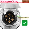 ETUKER 7Pin Pre-Wired Socket with 1.9M Cable,Towbar Socket Metal (7MZ)