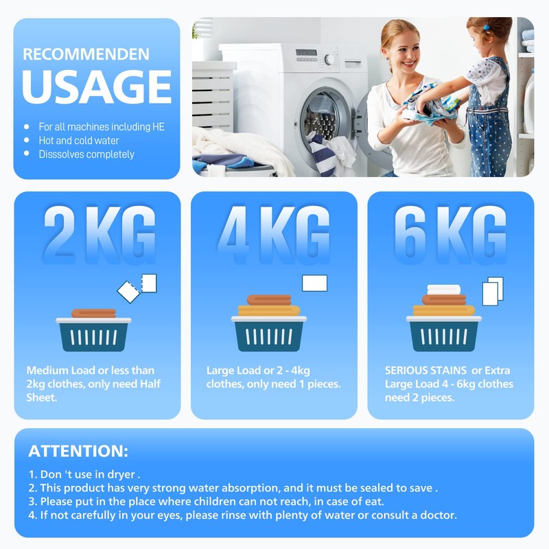 AppXynn Laundry Detergent Sheet, Liquidless Soap, Power Sheets Fresh Scent