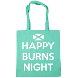 Hippowarehouse Happy burns night Tote Shopping Gym Beach Bag 42cm x38cm, 10 litres