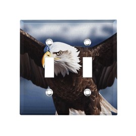 Wall Plate for Electrical Outlets Duplex Outlet Covers Eagle Decorator Light Switch Cover Plate Toggle Wall Plate Cover Standard Size Wall Plates