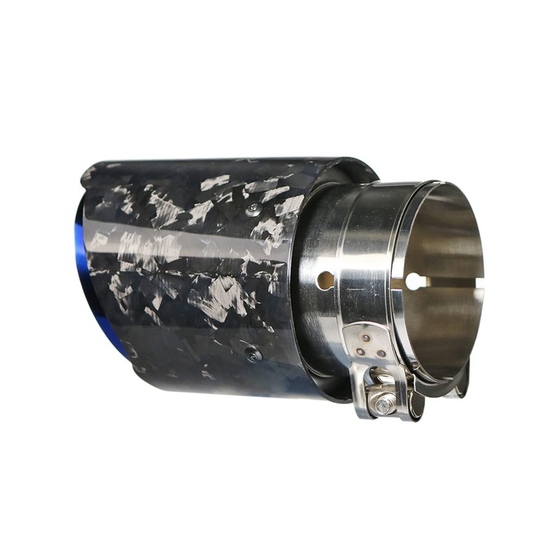 Kipalm Carbon Fiber Exhaust Tip Bolt-On Exhaust Pipe Glossy Forged