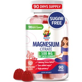 Magnesium Gummies for Kids & Adults - 500mg - Calm Magnesium Chews - Magnesium Citrate Chewable Supplement for Mood & Muscle Support
