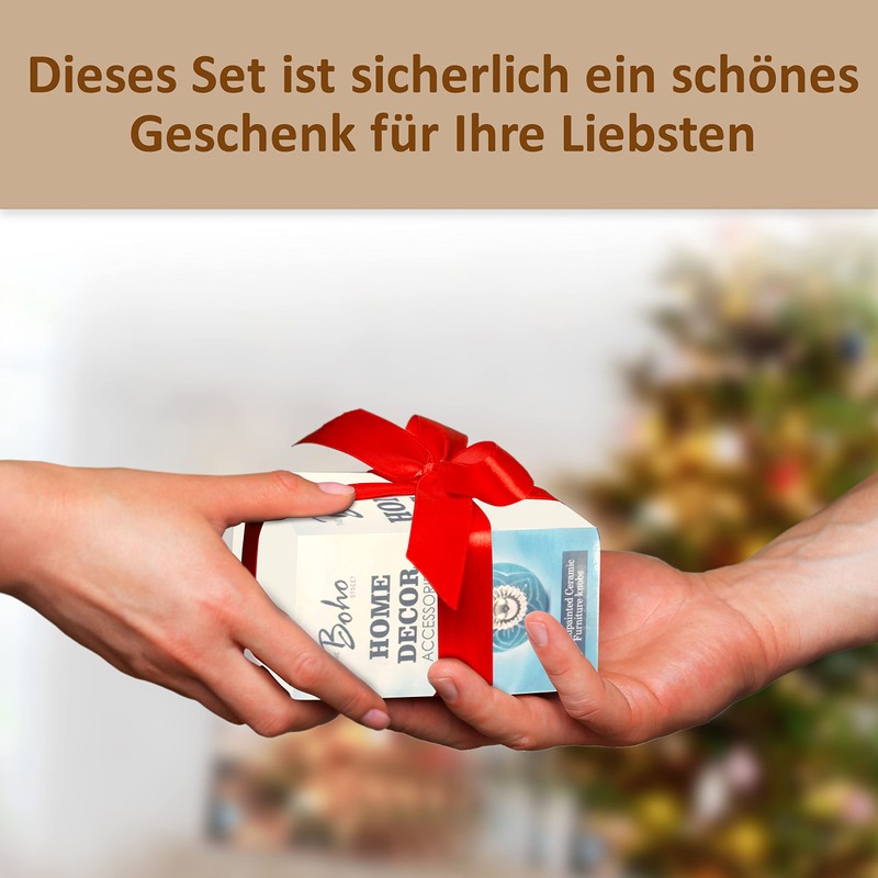 The Boho Street Premium Quality Ceramic Door Handles, Assorted Ceramic