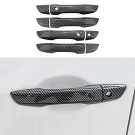 YINGTUU for Honda Civic Accessories 10th Gen 2016-2021 Door Handle Cover Exterior Trims Protection with Smart Auto Lock Holes Carbon Fiber