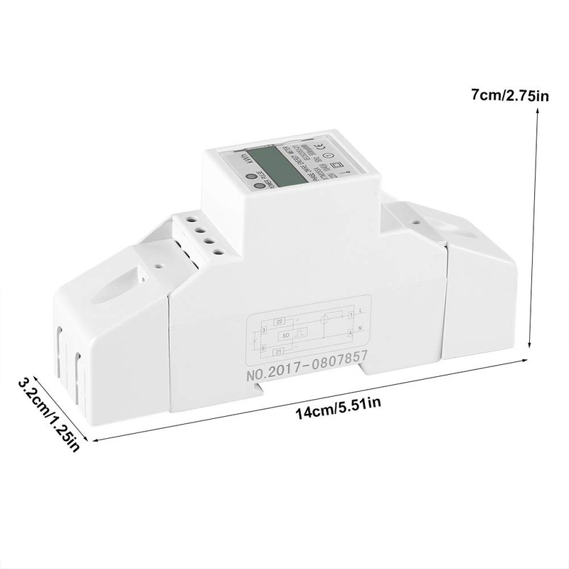 XTM35SA 10(40) A Single Phase 2P LCD Rail Counter Digital