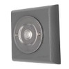 Modern Living Square Wireless Doorbell in Mahogany and Brushed Nickel