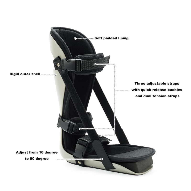 Plantar Fascitis Night Splint Adjustable Leg Support Brace for Fascia,