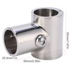90° T Tee Tube Pipe Connector 1in/25.4mm ID Separable Stainless