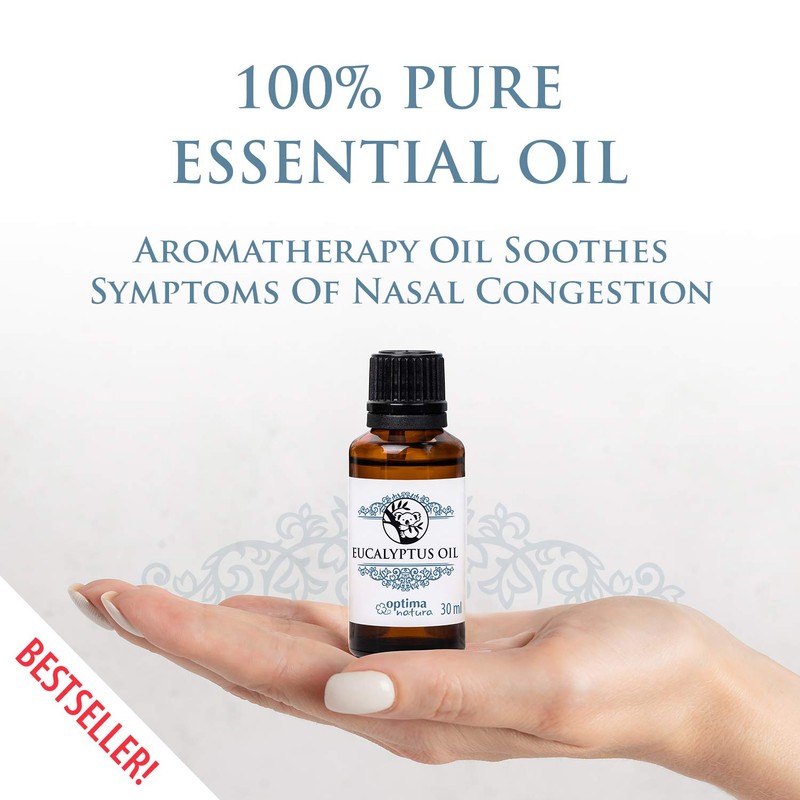 Optima Natura Eucalyptus Oil, 100% Natural Pure Essential Eucalyptus Oil,