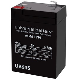 UPG Sealed Lead Acid Batteries (6V; 4.5Ah; Ub645)