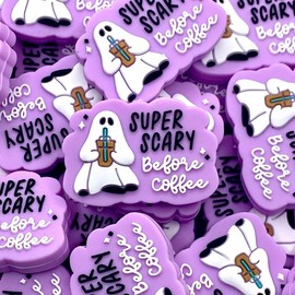 Super Scary Before Coffee Silicone Focal Beads | Coffee Beads | Funny Beads