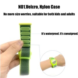 Nylon for Airtag Bracelet Children, Anti-Lost, Anti-Scratch Protection for Positioning the Bracelet for AirTag Waterproof (Chartreuse)