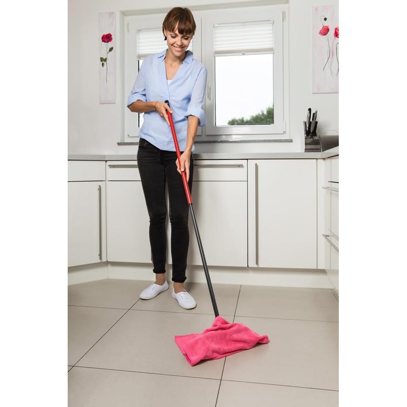 Vileda Colors Floors in Microfibre Cloths, Set of 2, Green/Pink,