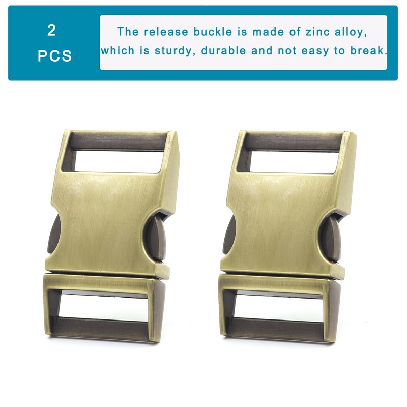 Enosea 2 Pcs Metal Side Release Buckle, 1 inch(25mm) Heavy
