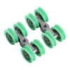 2Pcs UShaped Wheels Stainless Steel 4Wheel Small Rollers Shower Door