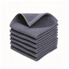 Waffle Weave 100% Cotton Kitchen Towels, 6‑Pack, 12x12 in, Dark