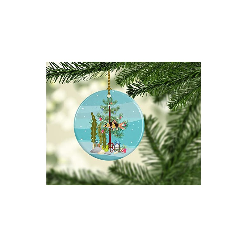 Caroline's Treasures CK4506CO1 Clown Loach Fish Merry Christmas Ceramic Ornament,