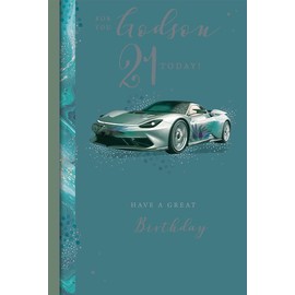 To A Wonderful Godson On Your 21st Birthday Suit Design Happy Birthday Card