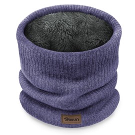 ROXUN Winter Neck Gaiter, Neck Warmer Cover Ski Gaiters for Men/Women Fleece Thick Elegant Stylish Lavender
