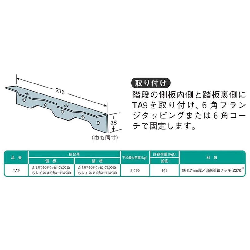 Simpson (Simpson) Connector sutexa-ke-suanguru TA9 21 × 3.8 × 3.8 cm 1 Pcs
