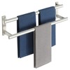 SAYAYO Double Towel Bar for Bathroom, 24 Inch Brushed Nickel