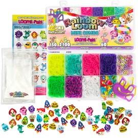 Rainbow Loom® Loomi-Pals™ Mini Combo Set, Features 60 Cute Assorted Loomi-Pals Charms, 1 Happy Loom, 2100 Colorful Bands All in a Carrying Case for Boys and Girls 7+