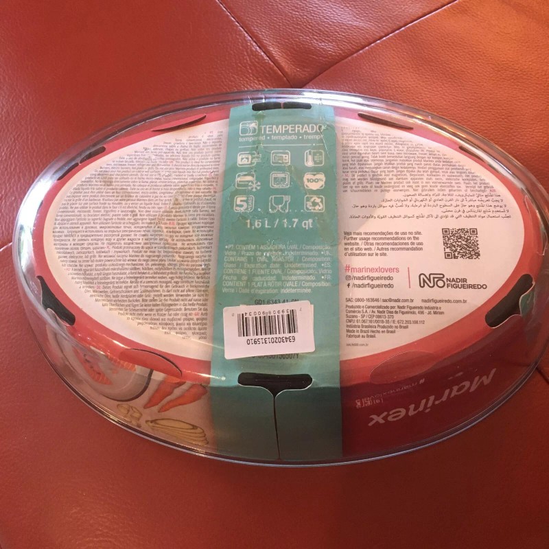 Marinex New MARINEX 1.7 QT Clear Oval Tempered Glass Oven