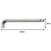 Tone BS-10S Short Ball Point L-Shaped Wrench Under The Neck