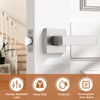 Probrico 2 Pack Satin Nickel Square Door Lever Door Lock