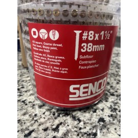 SENCO 08F150Y Duraspin #8 X 1-1/2-Inch, Wood to Wood Collated Screw, 1,000 Ct.