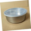 Mikinona Space-Saving Nesting Food Containers with Leakproof Lids Stainless Steel