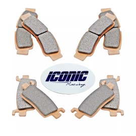 Iconic Racing Sintered Front & Rear Brake Pads fits 20-25 Kawasaki Teryx KRX1000 KRX KRX4 1000