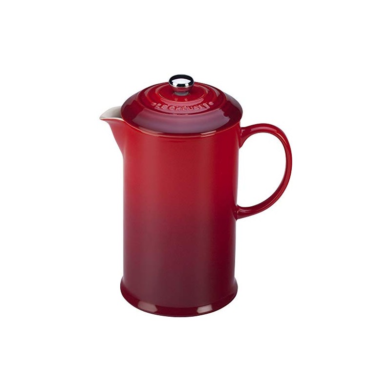 Le Creuset Stoneware French Press, 34 oz., Cerise
