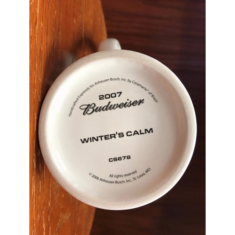 2007 Budweiser Holiday Stein in Box with Certificate of Authenticity