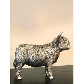 Reflections By Leonardo Highland Cow, 12 cm, Silver