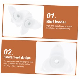 ORFOFE 12pcs Hummingbird Feeder Replacement Flowers Outdoor Bird Feeding Supplies Realistic Bee Flower Shape Parts for Easy Installation and Garden Decoration