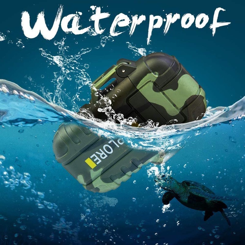 Waterproof Lighter Outdoor Windproof Lighter Dual Arc Lighter Electric Lighters