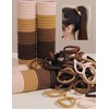 Hair Ties Set, 100 Pack, Thick Elastic Bands in Neutral