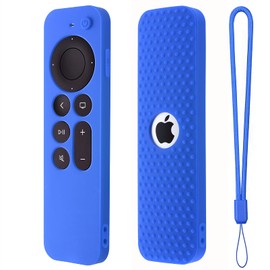Compatible with Apple TV 4K Siri Remote 2021 Silicone Cover, Silicone Case for Apple TV 4K 6 Generation 2021 Remote Control, Apple 4K Siri Remote 2nd Gen Cover (Sky Blue)