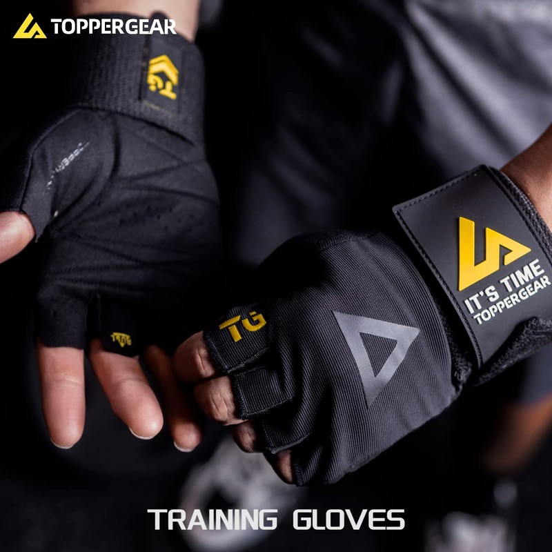 Toppergera Training Gloves, Muscle Training, Gym (XL)