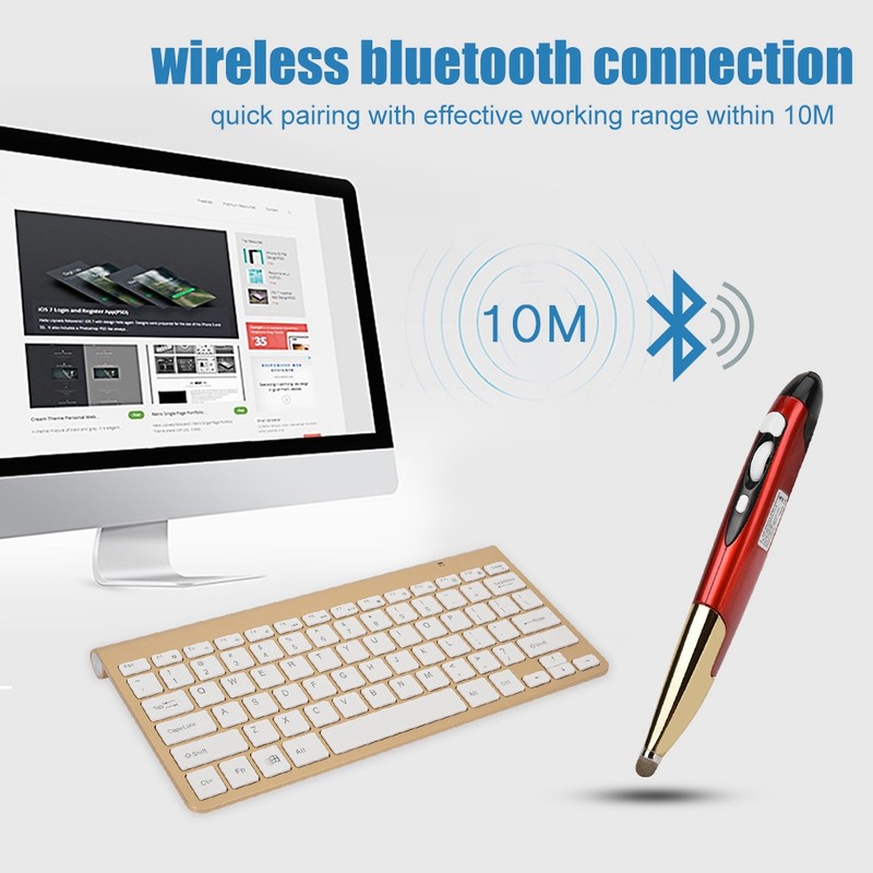 KM-801 Slim Mini 2.4G Wireless Keyboard Pen Mouse Set for