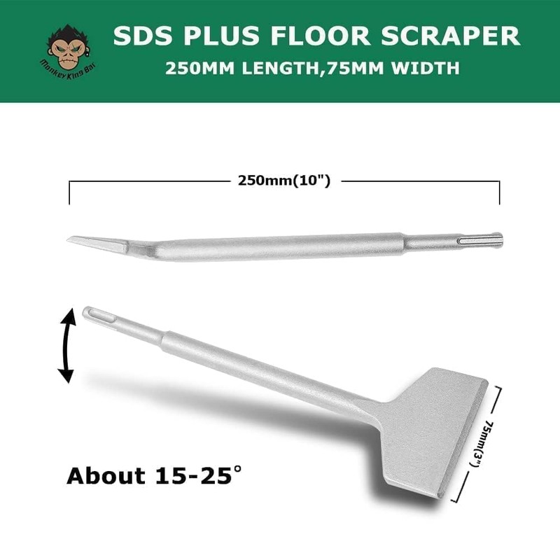 Monkey King Bar-3" Wide Sds Plus Floor Scraper Chisel Sds