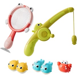 Light Up Bath Toys,Magnetic Fishing Game with Color Ocean Sea Animals,Baby Water Table Bathtub Toy Kit,Birthday Swimming Pool Party Gifts for Toddler Age 3 4 5 6 Year Old