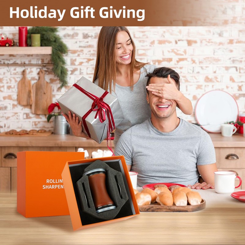 KRZKRZ Rolling Knife Sharpener - 6 Angles & 4 Blades