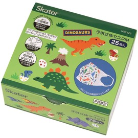 Skater MSKS25-A Three-Layer Non-Woven 3D Mask, M, For Kids, 25 Pieces, Dinosaurus