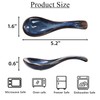 Cididu Set of 8 Asian Soup Spoon Ceramic, Blue Chinese